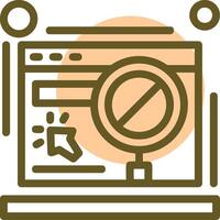 Click fraud Linear Circle Icon vector