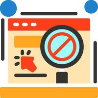 Click fraud Flat Icon vector