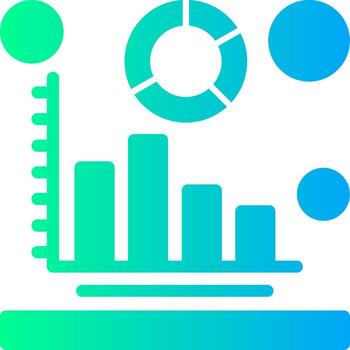 conversión rastreo sólido multi degradado icono vector