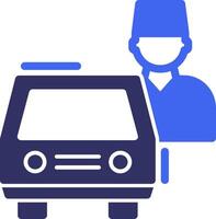 Valet parking Solid Two Color Icon vector