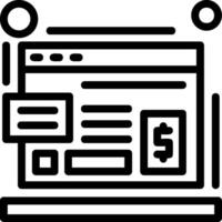 Ad spend Line Icon vector