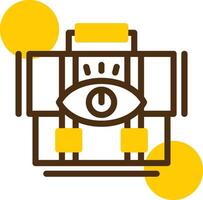 visión amarillo mentir circulo icono vector