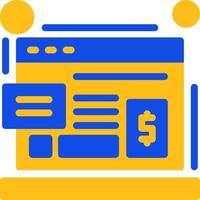 Ad spend Flat Two Color Icon vector