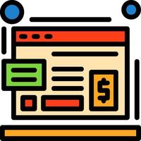Ad spend Line Filled Icon vector