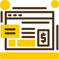 Ad spend Yellow Lieanr Circle Icon vector