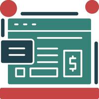 Ad spend Glyph Two Color Icon vector