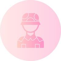 Soldier Gradient Circle Icon vector