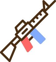 Rifle Color Filled Icon vector