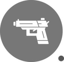 pistola glifo sombra icono vector