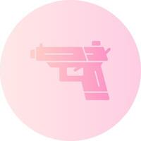 pistola degradado circulo icono vector