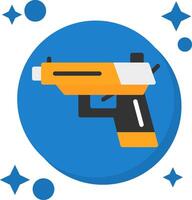 Handgun Tailed Color Icon vector