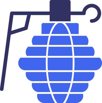 Grenade Solid Two Color Icon vector