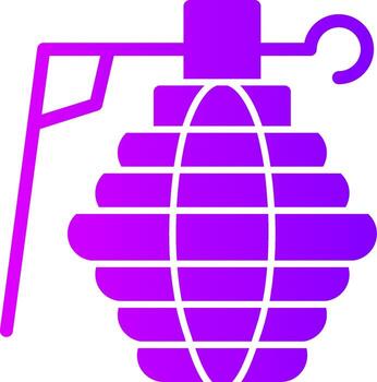 Grenade Solid Multi Gradient Icon vector