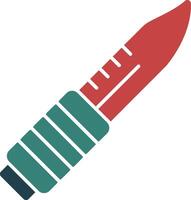 Bayonet Glyph Two Color Icon vector