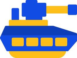 Tank Flat Two Color Icon vector