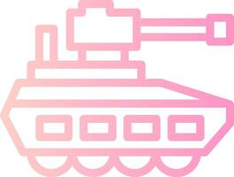 Tank Linear Gradient Icon vector