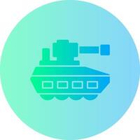 Tank Gradient Circle Icon vector