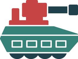 Tank Glyph Two Color Icon vector