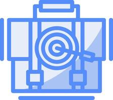 Mission Line Filled Blue Icon vector