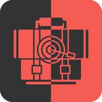 Mission Red Inverse Icon vector