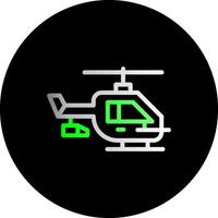 Helicopter Dual Gradient Circle Icon vector