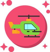 Helicopter Tailed Color Icon vector