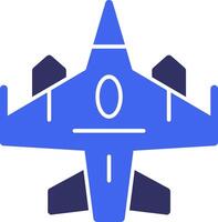 Fighter jet Solid Two Color Icon vector