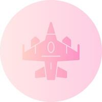 Fighter jet Gradient Circle Icon vector