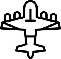 Bomber plane Line Icon vector