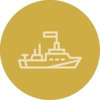 Naval ship Line Multi color Icon vector