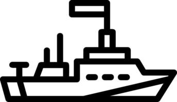 Naval ship Line Icon vector