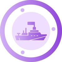 Naval ship Glyph Gradient Icon vector