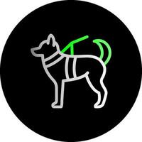 Military dog Dual Gradient Circle Icon vector