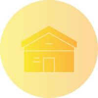 Barracks Gradient Circle Icon vector