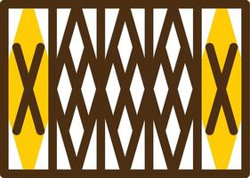 Camouflage netting Yellow Lieanr Circle Icon vector
