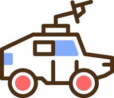 Military vehicle Color Filled Icon vector