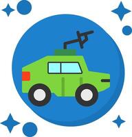 militar vehículo cola color icono vector