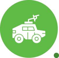 Military vehicle Glyph Shadow Icon vector