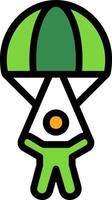 Paratrooper Line Filled Icon vector