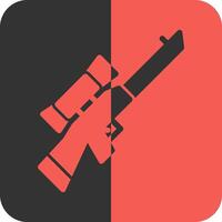 Sniper Red Inverse Icon vector