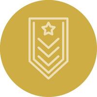 Military badge Line Multi color Icon vector