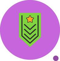 Military badge Flat Shadow Icon vector