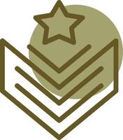 Rank insignia Linear Circle Icon vector