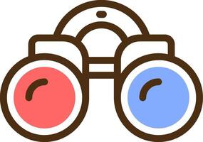 Binoculars Color Filled Icon vector