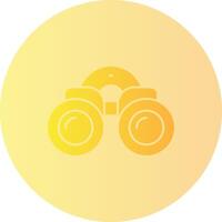 Binoculars Gradient Circle Icon vector