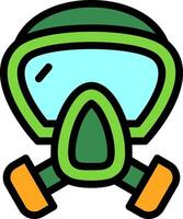 Gas mask Line Filled Icon vector