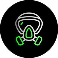Gas mask Dual Gradient Circle Icon vector