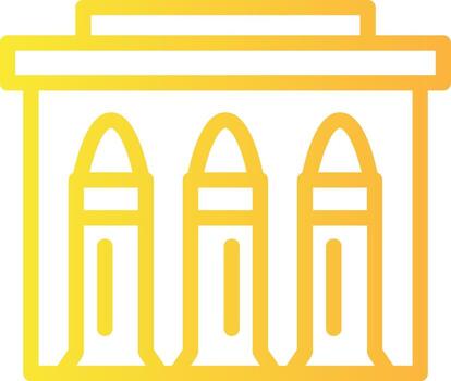 Ammunition Linear Gradient Icon vector