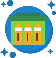 Ammunition Tailed Color Icon vector