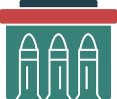 Ammunition Glyph Two Color Icon vector